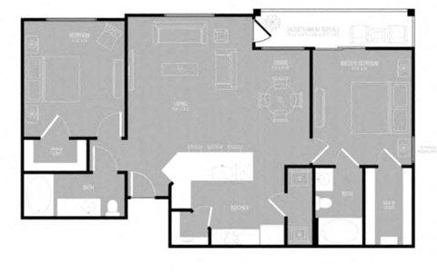 MBS B2Floor plan at Park at Bayside, Texas, 75088
